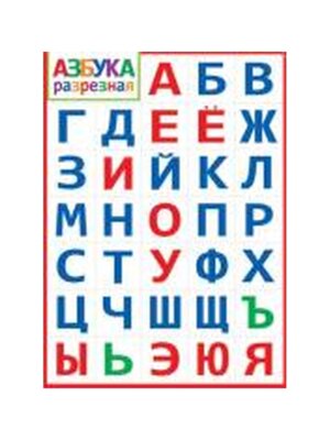 0-02-595 Плакат Азбука разрезная