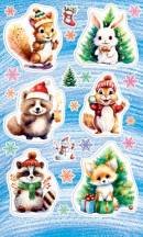0-11-5219 Наклейки Зверушки зимой