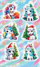 0-11-5228 Наклейки Новогодний Единорожек