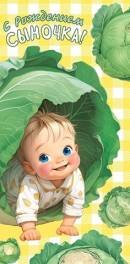 2-16-2953 Конверт С Рождением сыночка