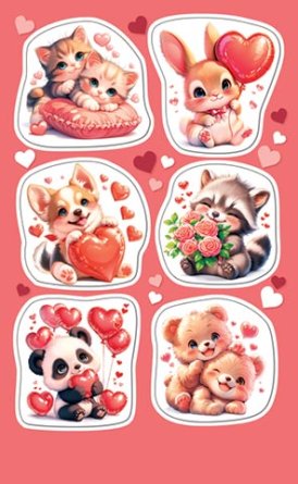 0-11-14152 Наклейки Милые зверята
