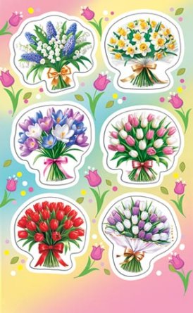 0-11-8049 Наклейки Цветы