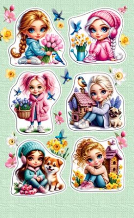 0-11-8052 Наклейки Девочки