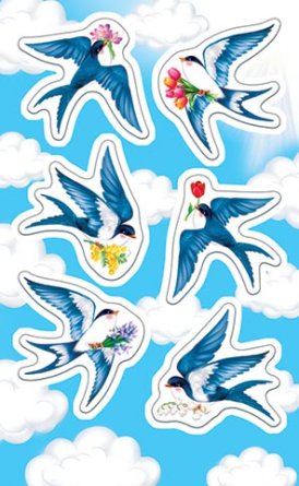 0-11-8058 Наклейки Ласточки