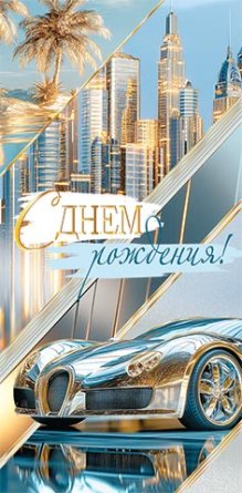 2-17-1895 Конверт С Днем рождения муж