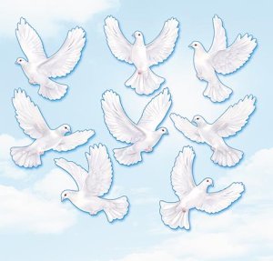 8-66-016 Оформительский набор Голуби 8 деталей