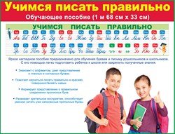 Плакат полоска Учимся писать правильно 84.618