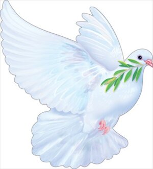 Украшение Голубь с веточкой левый