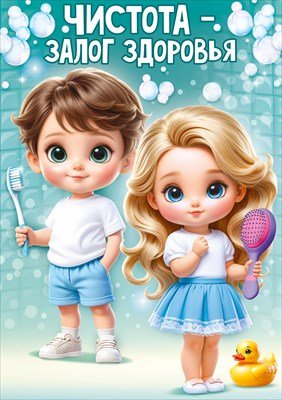 Плакат А3 Чистота  залог здоровья