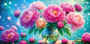 Конверт Без надписи Пионы жен 9.0000306