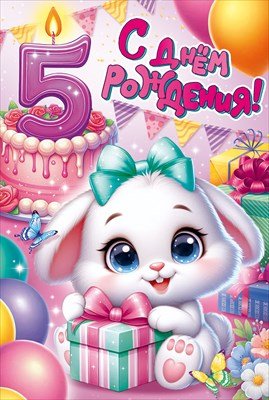 Открытка С Днем Рождения 5 лет