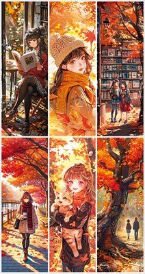 Набор закладок Осенняя пора 6шт