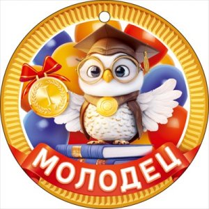 Бумажная медаль Молодец 9.0000279