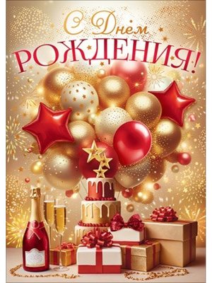 Открытка С Днем Рождения жен 9.0001887