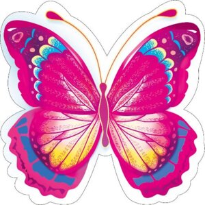 Украшение на скотче Бабочка розовая 080.952