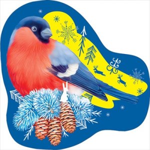 Украшение Снегирь на еловой ветке