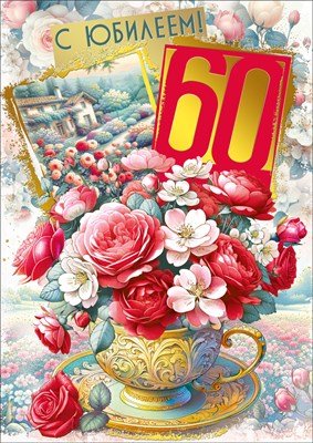 Открытка С Юбилеем жен 60 лет