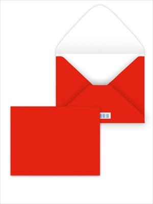 Конверт художественный малый Алый 091.640