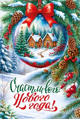 Открытка Счастливого Нового года 7.0000875