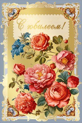 Открытка С Юбилеем жен 7.0001161