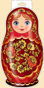Плакат фигурный мини Матрешка