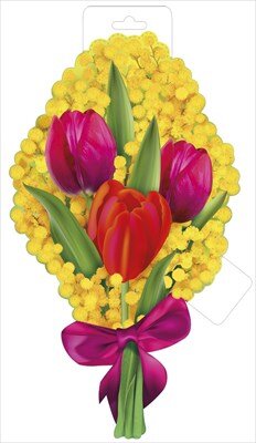 Плакат мини Тюльпаны и мимоза