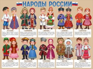 Плакат Народы России