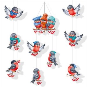 Гирлянда Радостные снегири 3.0001184