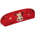 Пенал треугольный 20x6x5см текстильный на молнии Мишка 7026712