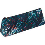 Пенал треугольный 19x6,5x4,5см текстильный с рисунком на молнии темно-синие разводы 7026745