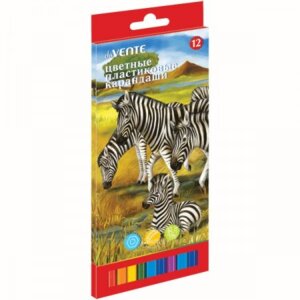 Карандаши 12цв пластик Животный мир 5022314