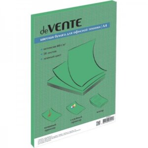 Бумага офисная цветная  50л А4 80г/м2 Интенсив Зеленый 2072417