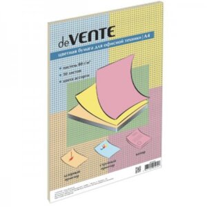Бумага офисная цветная  50л A4 80г/м2 Пастель асс 5цв 2072412
