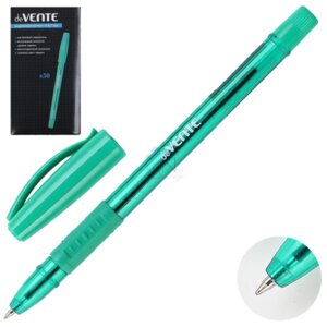 Ручка шар 0,7мм Зеленая с  резин  держателем 5073332