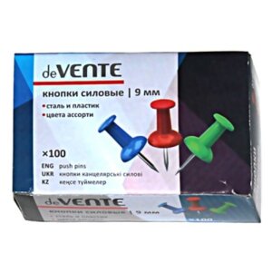 Кнопки канц силовые  диаметр 9мм цв в форме гвоздика 4132309