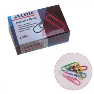 Скрепки металл 28мм овальные цв 100шт 4135324