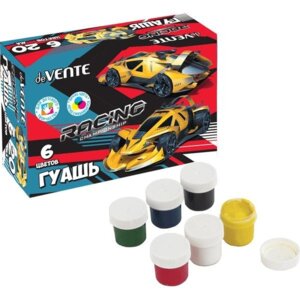 Гуашь  6цв Racing  20мл 120 мл 8075001