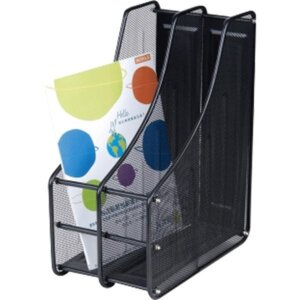 Вертикальный накопитель 2-х секц размер 15x28x35,3см металл черный 3041001