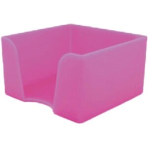 Пластиковый бокс для бумажного блока 9x9x5см непрозр розовый 4105901