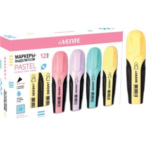 Текстовыделитель Pastel плоский корп с эргоном каучук вставками скошенный жел 5045900