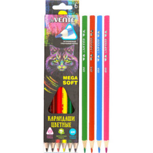 Карандаши  6цв Trio Mega Soft трехгран 5021915