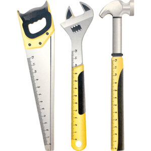 Линейка 12см дерево Tools фигурная с рис шкала 5091015