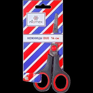 Ножницы 14см Duo двухцв прорезин 4091820