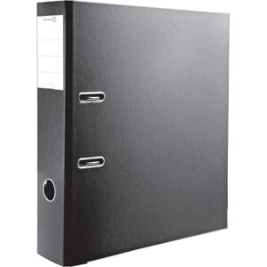 Папка регистратор 80 мм Attomex Черная с арочным механизм металл окант 3093819