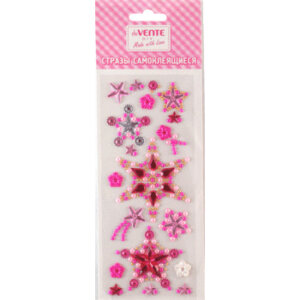 Стразы самоклеящиеся акриловые Звезды 7,5x18cм асс 8004015