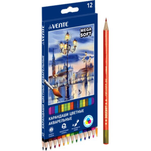 Карандаши 12цв Акварель Trio Mega Soft 3М 5022121