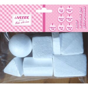 Набор пенопласт заготовок для декори геометрические фигуры 8003931