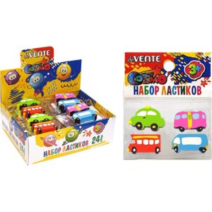 Набор ластиков 2шт Cars синтет каучук 8030903