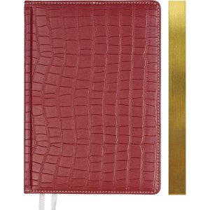 Ежедневник 320стр недатир А5 Wild кремовая бумага зол срез Бордовый Кожзам 2034100