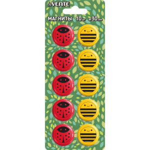 Магнит для доски офисной  deVENTE. Funny bugs  30 мм 10 шт 6021101